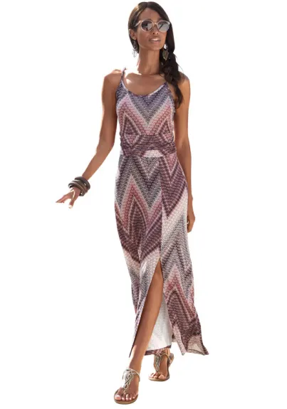 Lascana-Sleeveless Print Maxi Dress