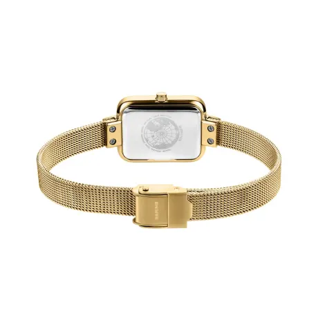 BERING - Montre classique pour femme en acier inoxydable de 20 mm en or jaune/or jaune