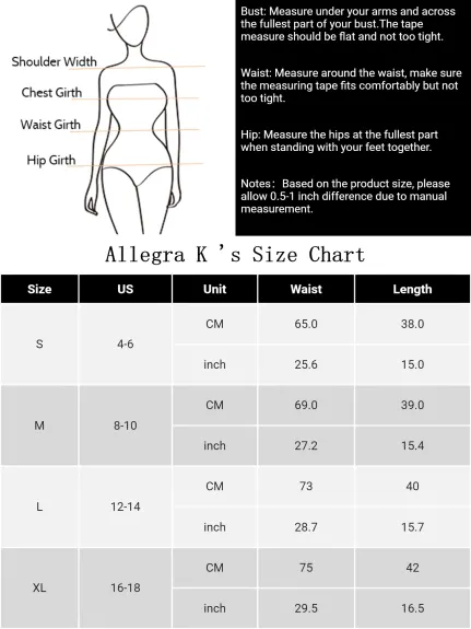 Allegra K - Mini-jupe plissée à taille élastique