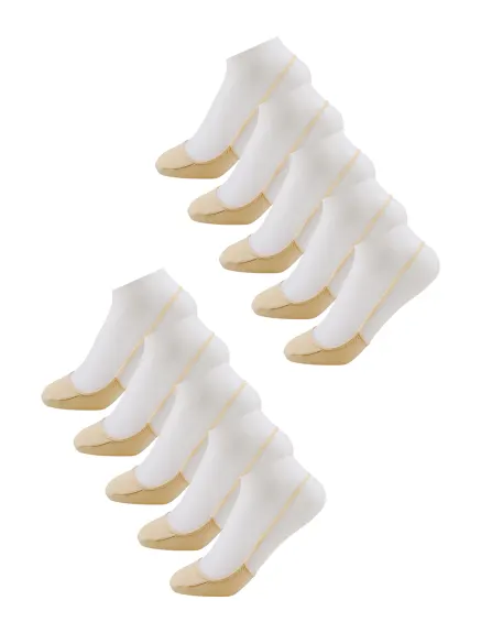 Allegra K- Women's Heelless No-Show Low Cut Socks 10 Pairs