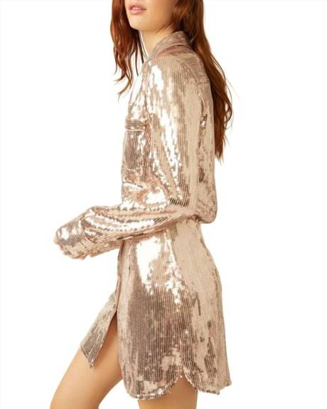 Free People Sophie Sequin Mini robe