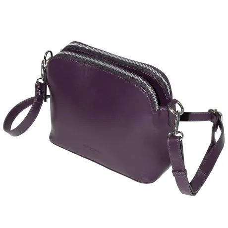 Club Rochelier Leather Double Zipper Crossbody