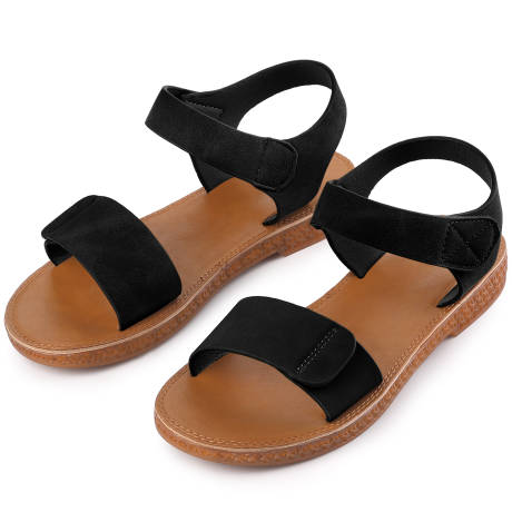 Allegra K - Dual Straps Fisherman  Flat Sandals