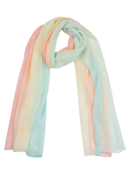 Allegra K- Chiffon Gradient Color Long Wrap Scarf