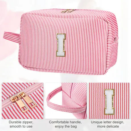 Unique Bargains- Letter I Cosmetic Travel Makeup Bag Organizer