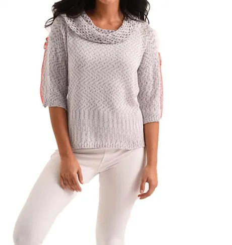 french kyss - Raquelle Cowl-Neck Crochet Top