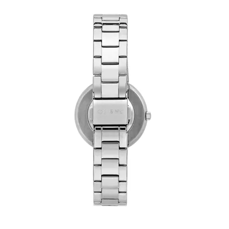 OUI & ME-Chérie 34mm 2 Hand Silver Flower Dial Watch With Stainless Steel And Rose Gold Bracelet