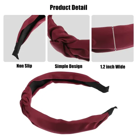 Unique Bargains- Satin Knot No Slip Headband Hairband