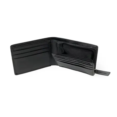 Club Rochelier Men's Slim Wallet With Zippered Pocket