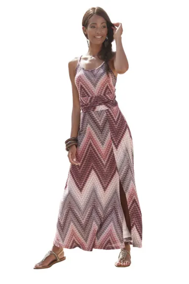 Lascana-Sleeveless Print Maxi Dress