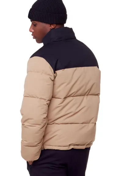 Alpine North - TUKTUT | Veste rétro isolante homme duvet végan (manteau d’hiver chaud résistant à l’eau, coupe-vent avec capuche rétractable)