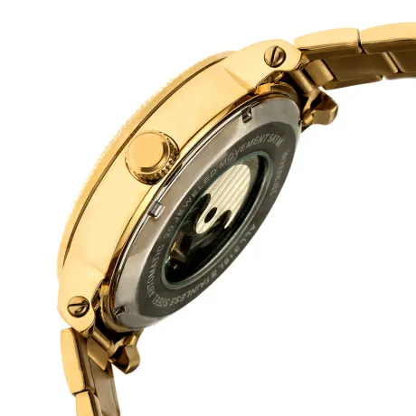 Heritor Automatic - Aries Skeleton Dial Bracelet Watch - Gold/Silver