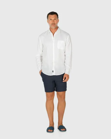 Coast Clothing Co. - Chemise en lin à manches longues en sable