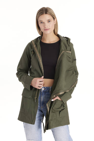 Lara - 3 in 1 Cotton Maternity Jacket Military Style - Modern Eternity Maternity