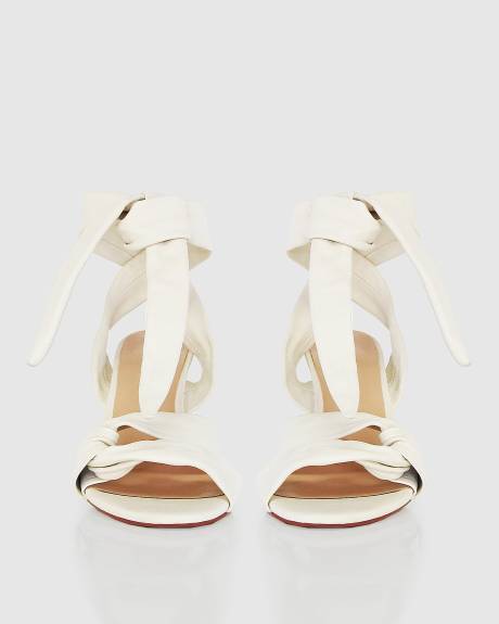 Belle & Bloom Bad Liar Leather Tie Heeled Sandal