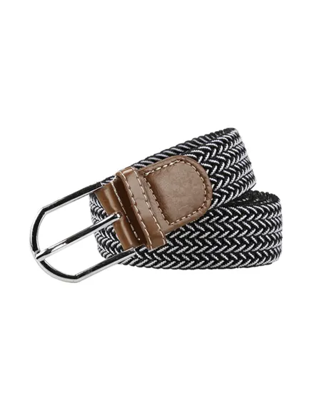 Unique Bargains- Unisex Canvas Elastic Fabric Woven Stretch Braided Belt