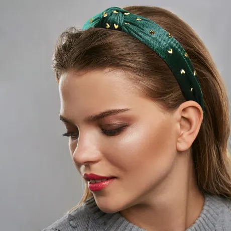 Unique Bargains - Heart Print Knotted Headband