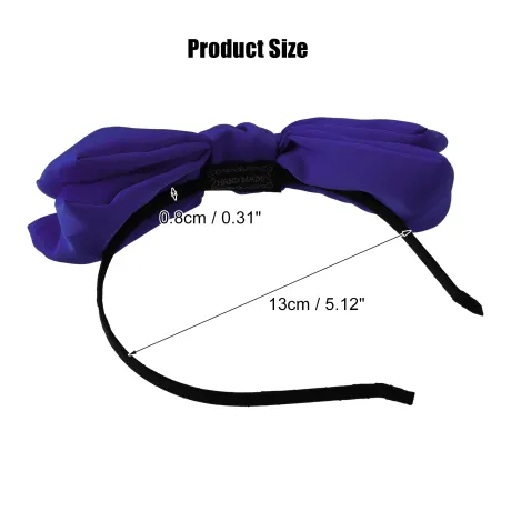 Unique Bargains - Satin Bow Knot Headband Fashion Hairband