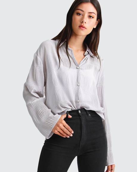 Belle & Bloom Yoko Shirred Chiffon Blouse