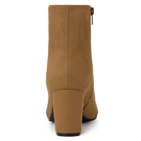 Allegra K - Side Zip Chunky Heel Ankle Boots