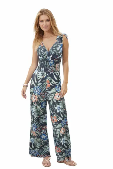 Lascana-Printed V-neck Jumpsuit