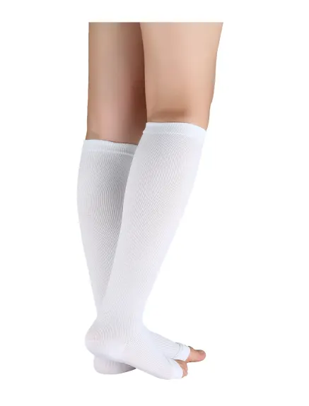 Allegra K- Unisex Breathable Toeless Compression Knee High Socks