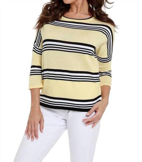 ANGEL - Striped 3/4 Sleeve Top