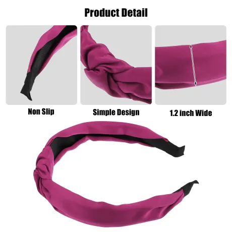 Unique Bargains- Satin Knot No Slip Headband Hairband