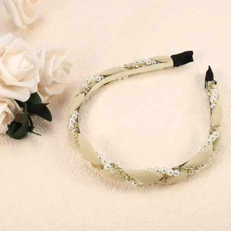 Unique Bargains - Rhinestone Faux Pearl Headband