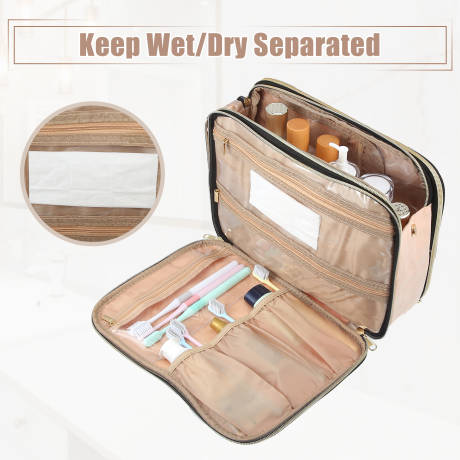 Unique Bargains- Large Toiletry Makeup Travel Bag Water-resistant