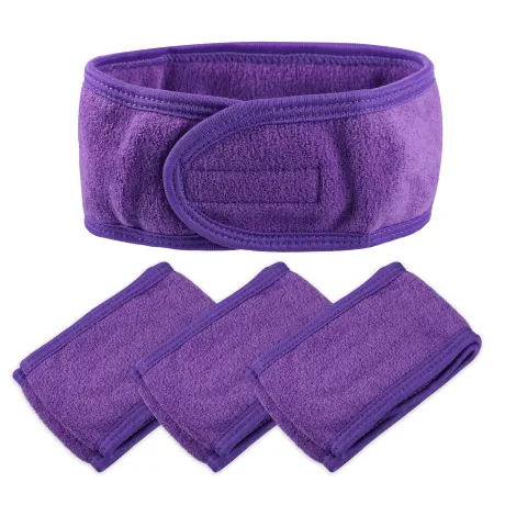 Unique Bargains- 4 Pcs Soft Spa Headband Hair Bands