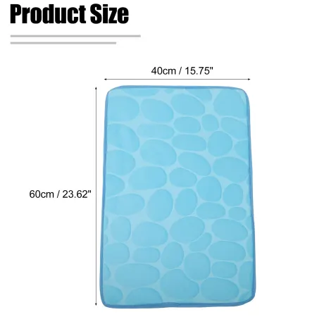 Unique Bargains- Bathroom Rug Mat Cobblestone Pattern