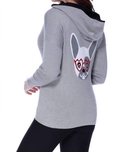 ANGEL - Frenchie Love Hooded Caridgan