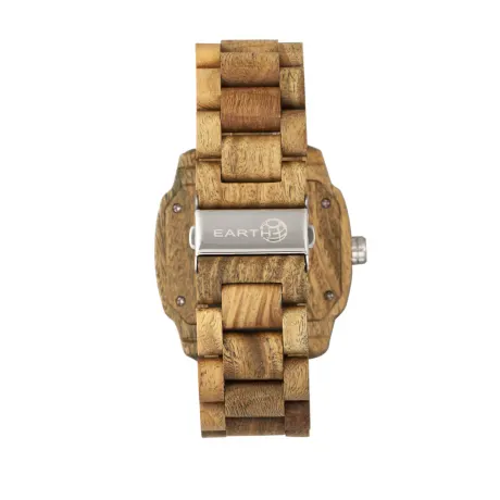 Earth Wood - Scaly Bracelet Watch w/Date - Olive