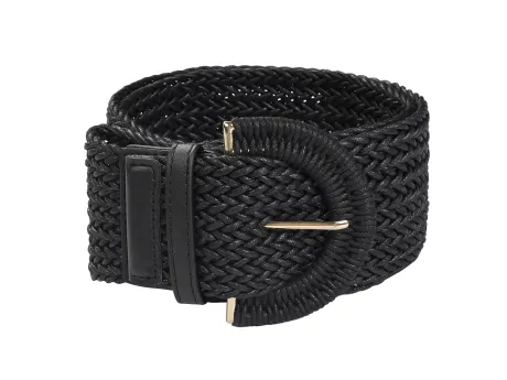 Allegra K- Wide Woven Braided Chunky Buckle Belt