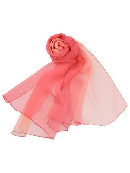 Allegra K- Long Chiffon Gradient Color Wrap Scarf