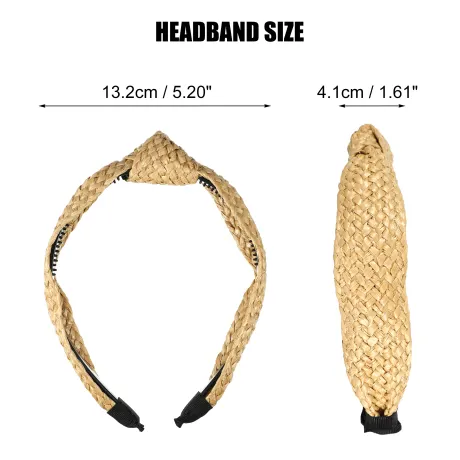 Unique Bargains - Holiday Straw Knotted Headband