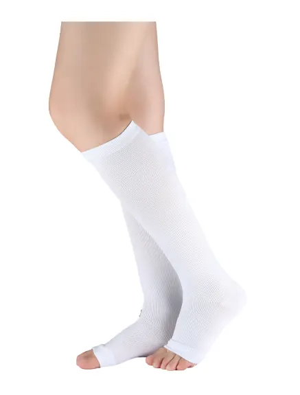 Allegra K- Unisex Breathable Toeless Compression Knee High Socks