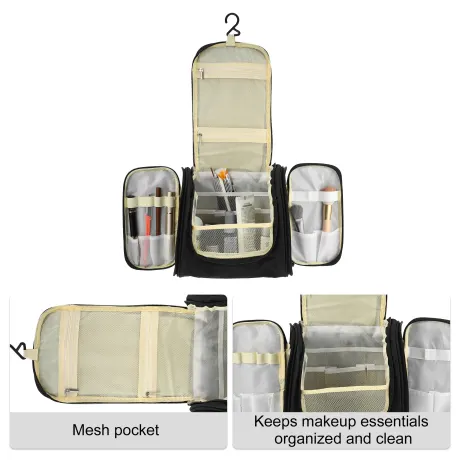Unique Bargains- Travel Makeup Bag Toiletry Organizer Waterproof Oxford Cloth