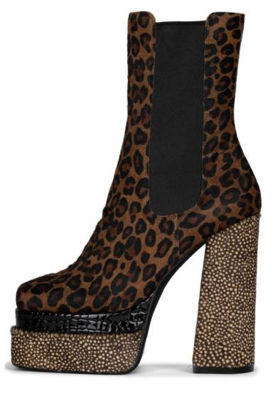 Bottes mi-mollets Jeffrey Campbell en brun moyen