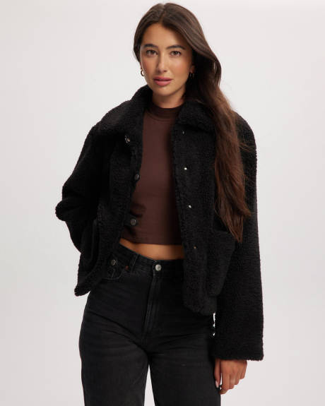 Noize - Frieda Short Vegan Sherpa Coat