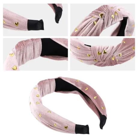 Unique Bargains - Heart Print Knotted Headband