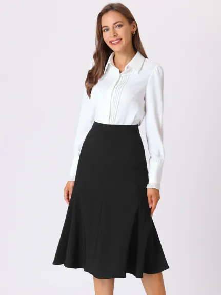 Hobemty- High Waist Fishtail Skirt