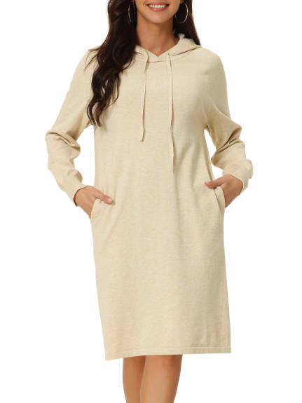 Allegra K- Pullover Sweatshirt Long Sleeve Hoodie Dress