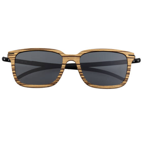 Earth Wood - Doumia Polarized Sunglasses - Zebrawood/Black