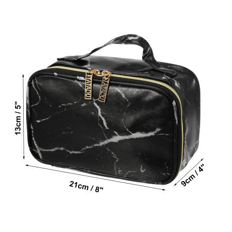 Unique Bargains- Travel Marble Make Up Bag Brush Organizer