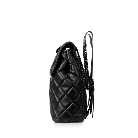 Lambert - The Sadie - 2-In-1 Black Quilted Vegan Leather Backpack