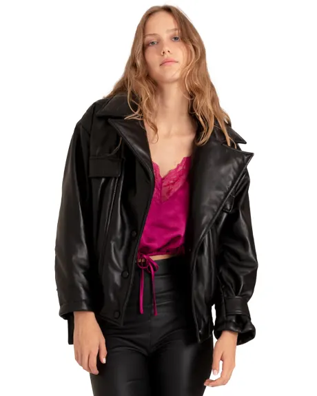 Belle & Bloom Love Drunk Leather Bomber