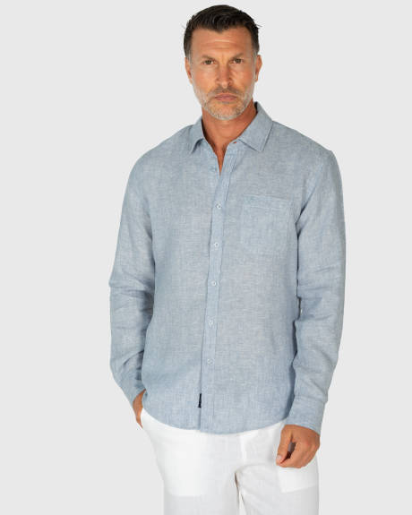 Coast Clothing Co. - Chemise en lin à manches longues en sable