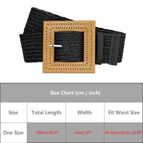 Allegra K- Wide Stretch Woven Elastic Waist Belt